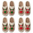Women Deer Christmas Winter Fleece Slippers