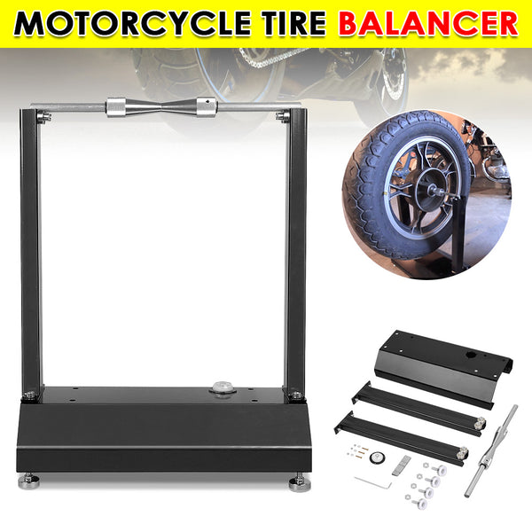 Portable Motorcycle/Bicycle Wheel Balancer Balance Stand 10"-21" Wheel