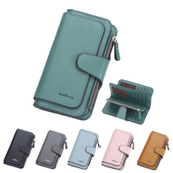 Women PU Leather 15 Card Holder Long Wallet