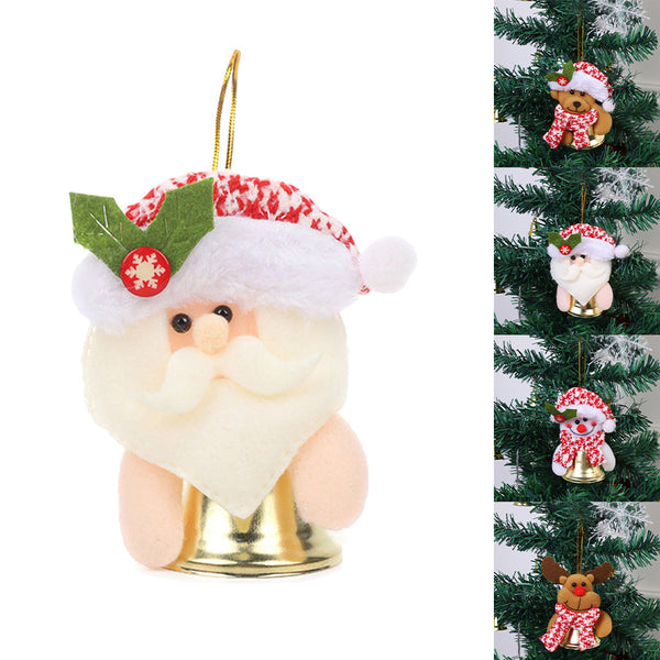 4pcs Christmas Hanging Decor Ringbell Decor