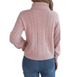 Women Knitted High Neck Sweater Pullover