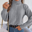 Women Knitted High Neck Sweater Pullover