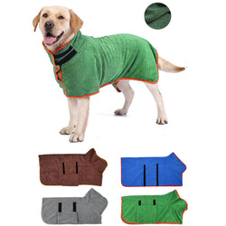Microfibre Fast Drying Super Absorbent Pet Dog Cat Bath Robe Towel