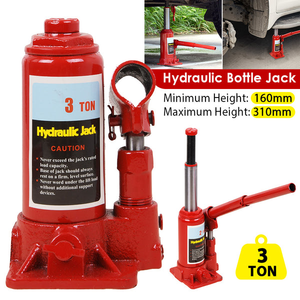 Hydraulic 3Ton Heavy Duty Truck Caravan Car Van Boat Lifting Ram Bottle Jack
