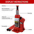 Hydraulic 3Ton Heavy Duty Truck Caravan Car Van Boat Lifting Ram Bottle Jack