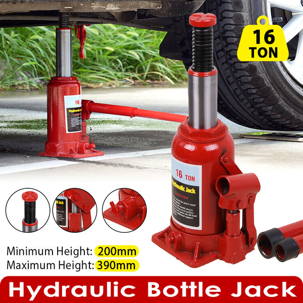 16 Ton Bottle Jack Heavy Duty Hydraulic Lifting Ram Car Van Boat Truck Caravan