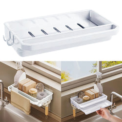 Kitchen Storage Drain Holder Wall Mounted Rag Cleaning Cloth Holder