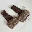 Outdoor Windproof Arm Gloves with Fluffy Sleeve Cuff