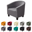 Spandex Solid Club Chair Slipcover Stretch Barrel Chair Cover