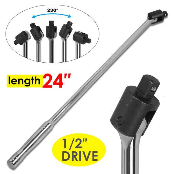 1/2"Dr BREAKER BAR 24" 600mm Arm Power Bar Wheel Wrench 180° Head