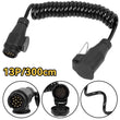 13Pin To 13Pin Adapter Cable Trailer Plug Extension Spring Cord