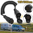 13Pin To 13Pin Adapter Cable Trailer Plug Extension Spring Cord
