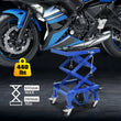 Hydraulic Scissor 440lb Bike Motorcycle Lift With 4 Wheel