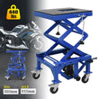 Hydraulic Scissor 440lb Bike Motorcycle Lift With 4 Wheel