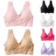 Side Buckle Lace Sports Bras Wireless Push Up Seamless Bra