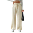 Women Elastic Waist Wide Leg Pants