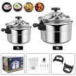 7L-11L Aluminium Pressure Cooker Quick with Lid Latch Indicator