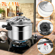 7L-11L Aluminium Pressure Cooker Quick with Lid Latch Indicator