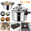 7L-11L Aluminium Pressure Cooker Quick with Lid Latch Indicator