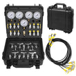 Hydraulic Pressure Test Kit 5 Gauges 13 Couplings 14 Tee Connectors