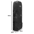 Black Padded Golf Holiday Travel Cover/Bag Case With Wheels