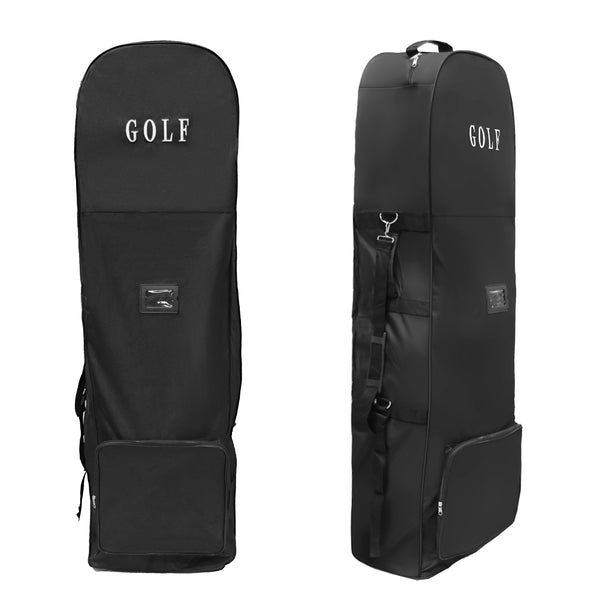 Black Padded Golf Holiday Travel Cover/Bag Case With Wheels