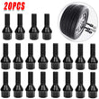 20x Black 12x1.5 Cone Seat Wheel Lug Bolts 28mm Shank / 17mm Hex