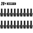 20x Black 12x1.5 Cone Seat Wheel Lug Bolts 28mm Shank / 17mm Hex