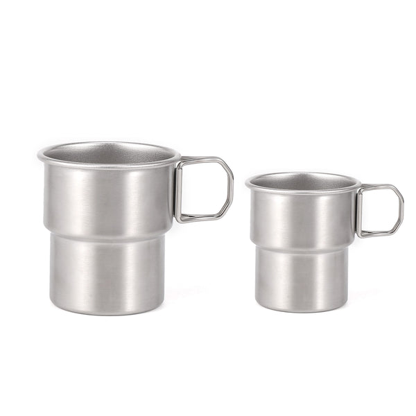 Folding Handle Stainless Steel Camping Cup