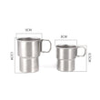 Folding Handle Stainless Steel Camping Cup