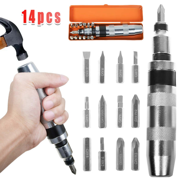Heavy duty Impact Screwdriver Driver Set 13 Bits 1/2" Sq