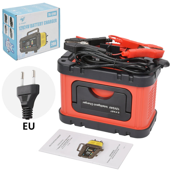 Autobatterie Ladegerät 24V 20A KFZ Auto AGM Ladegerät Batterie Starthilfe