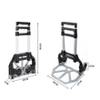 Folding Hand Truck 75kg Portable Aluminum Move Dolly with Bungee Cord
