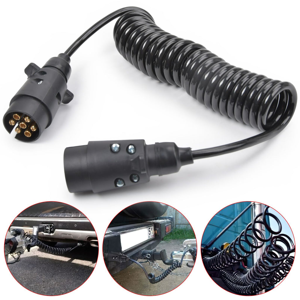 AB Tools 10 Metre Trailer Light Board Extension Cable – 2 X 7 Pin Plugs, Unassembled
