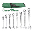 Flexible Ratchet Spanner Wrench Set Metric Flexi Combi Ratcheting