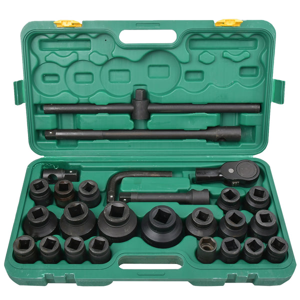26x 3/4" & 1" Drive IMPACT SOCKETS Ratchet Set 21-65mm HGV 6 Pt