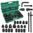 26x 3/4" & 1" Drive IMPACT SOCKETS Ratchet Set 21-65mm HGV 6 Pt