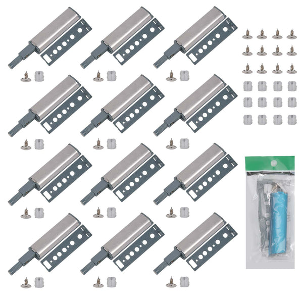 12PCS Heavy Duty Metal Push To Open Catch Cabinet Door Kitchen Wardrobe Hardware