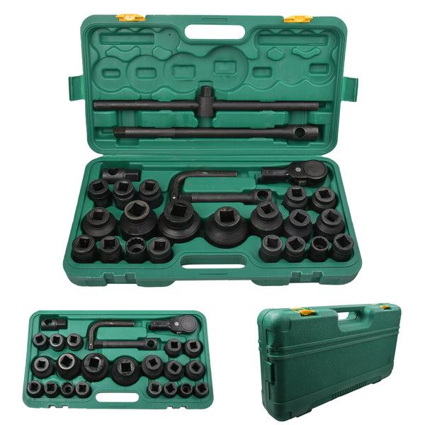 3/4" Inch & 1" Inch DR Socket Set 21mm - 65mm 12 Point Ratchet Exts