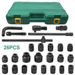 3/4" Inch & 1" Inch DR Socket Set 21mm - 65mm 12 Point Ratchet Exts