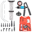 Hand Held Vacuum Pump Brake Bleeder Set Bleed tester Tool Kit 2 Jars