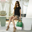 Women  PU Leather Top Handle Satchel Shoulder Bag