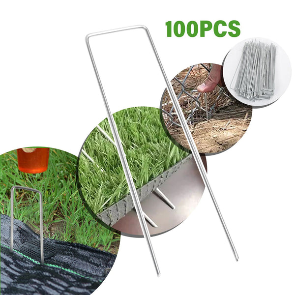 6" GALVANISED Metal Pegs HEAVY DUTY Weed Control Fabric