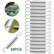 Set of 35 Trampoline Replacement Springs, Heavy-Duty Galvanised, 5.5"