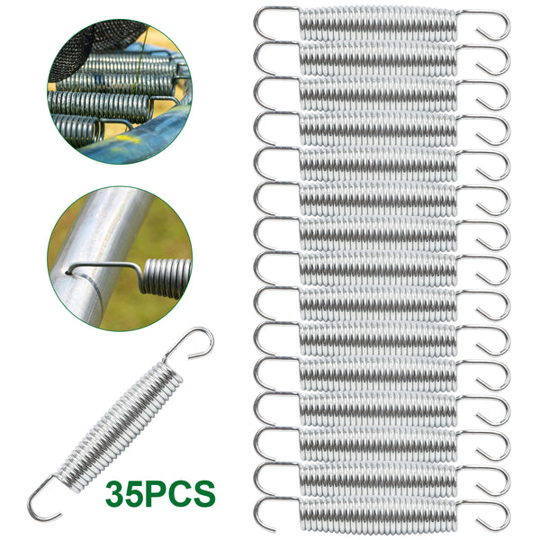 Set of 35 Trampoline Replacement Springs, Heavy-Duty Galvanised, 5.5"