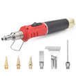 10-in-1 Auto Ignition Butane Gas Torch Soldering Iron Set Cordless