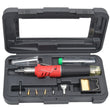 10-in-1 Auto Ignition Butane Gas Torch Soldering Iron Set Cordless