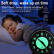 Silent Bedside Alarm Clock Non~Ticking Glow-in-the-Dark