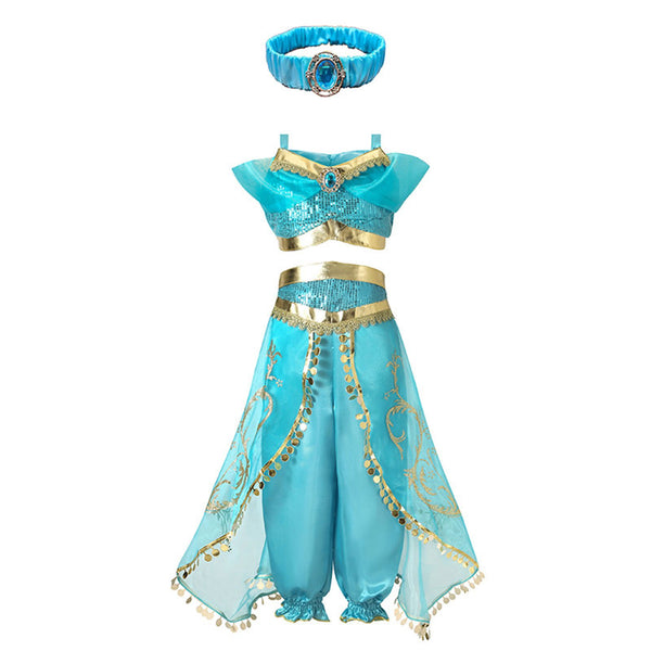 Princess Costume with Tassel Princess Pants Set Party Dress