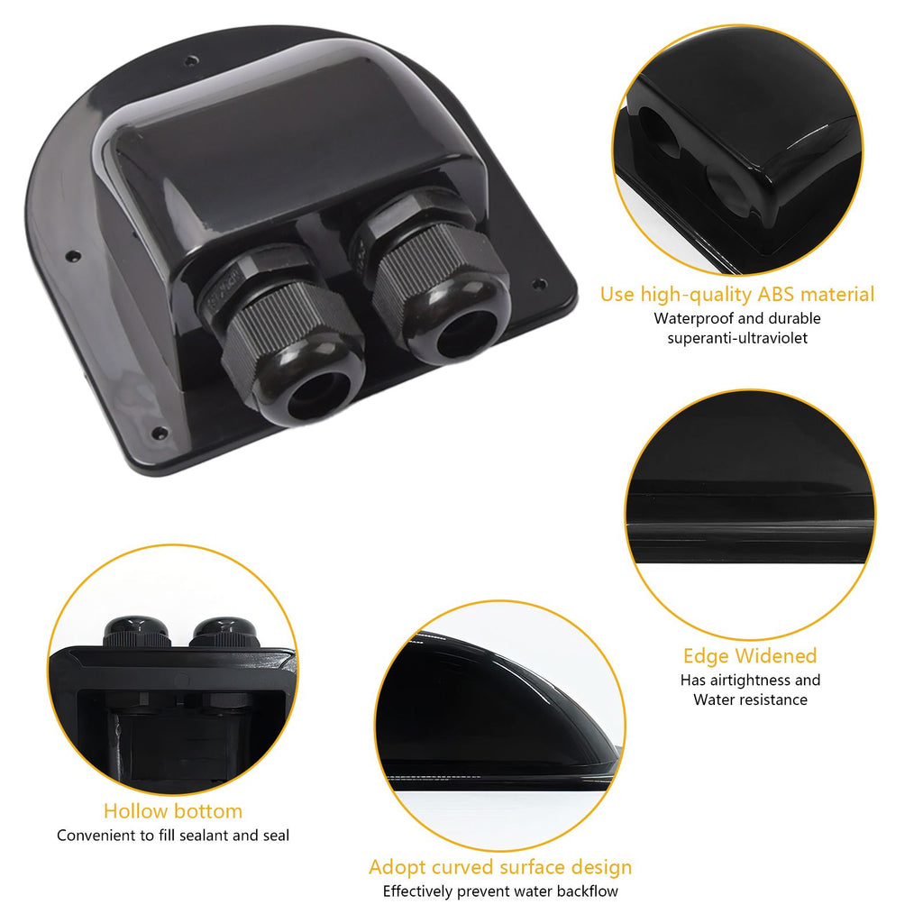 Waterproof Dual Cable Entry Gland Wire Box Solar Panel – majexic.co.uk